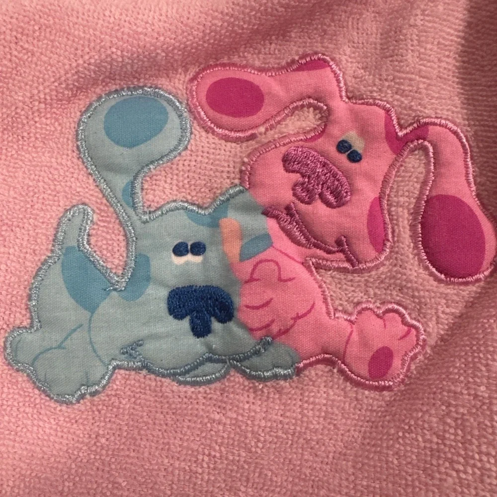 Vintage Y2K‎ Baby Toddler Bib Blues Clues And Magenta Pink 2000